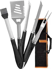 Barbecue Tools - Barbecue Brush and Spatula | with Storage Bag, Rust-Proof Heavy-Duty Outdoor Cooking Utensils for Camping Trip Backyard BBQ RV
