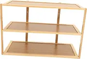 Cabilock Simple Delicate Bamboo Shoe Rack Household Shoe Rack Organiser 50cm Wide 3 Tier