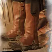 Retro Vintage Medieval Renaissance Armor Gaiters Boot Covers Ren Faire Pirate Viking Crusader Men's Pirate Steampunk Halloween Carnival LARP Adults Shoe Cover