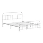 Bed Frame Metal Double Size Bed Platform White