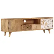 Vintage Wood Timber TV Cabinet Entertainment Unit Table Stand Storage Shelf Rack