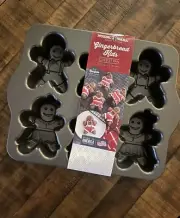NEW NORDIC WARE Bundt Mini Cake Pan Mold Gingerbread Kids Man Christmas