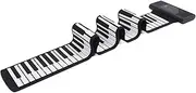 88 Key Keyboard Piano Piano, Portable Electric Foldable Piano Keyboard, Rechargeable, 128 Tones 128 Rhythms 14 Demo Songs, MIDI Output, LED Display