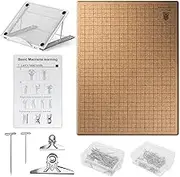 12×16 Inch Macrame Board and Pins Kit, Double Sided Grids Handmade Braiding Macrame Board with Instructions - Perfect Macrame Tools and Supplies for Bracelet Creating, Knotting Creations