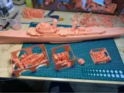 3D Printed 1/200 WWII U.S. Forrest Sherman Class Destroyer Unpainted Model Kit