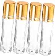 BATHVEVE 4Pcs Glass Roller Bottles Essential Oil Dispenser for Aromatherapy Leak Travel Containers for Storing and Dispensing Liquid Aromatherapy Products
