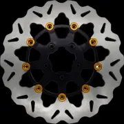 Galfer 11.5 Blk w Red Buttons Wave Rr Brake Rotor Heritage Springer 00-03