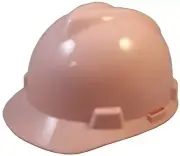 MSA V-Gard Cap Style Hard Hat - Light Pink