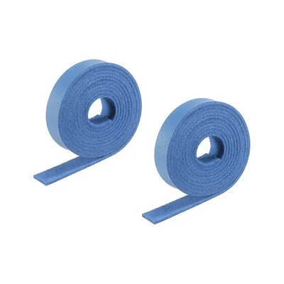 Faux Leather Straps Strip Leather String 1cm/0.4" Width, Lake Blue,2pcs