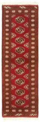 Vintage Hand-Knotted Area Rug 2'0" x 6'5" Traditional Wool Carpet