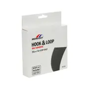Moroday 25mm x 5m Black Hook And Loop Self Adhesive - Loop-Only