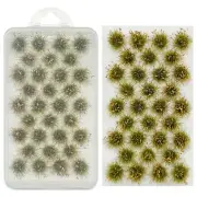 Woohome 32 PCS Miniature Grass Cluster, Orange Static Grass Tuft Model Vegeta...