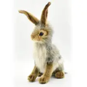 23cm Hansa Black Tailed Rabbit Realistic Cute Soft Stuffed Animal Plush Toy