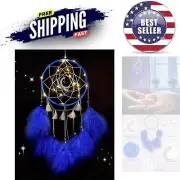 Dark Blue Handmade Dream Catcher with Lights - Perfect Nursery Wall Decor