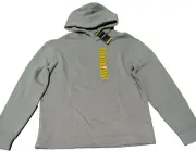 Express Men's Kangaroo Pocket Easy Care Soft Knit Textured Hoodie Drizzle Gray M
