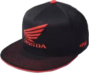 FACTORY EFFEX 17-88392 Honda Wing Flexfit® Hat - Black/Red - Large/XL