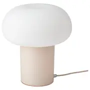 DEJSA table lamp, beige/opal white glass, 28 cm