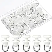 Craftsatin Plastic Curtain Track Hooks Ceiling Sliding Curtain Glider Accessories for Living Bedroom Shower Privacy Rv Garage Divider Track and Hooks(50 Pcs)