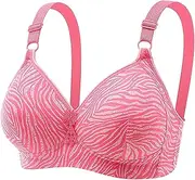 [Generic] Wireless Bras for Women Pack Women Sexy Lace Back Button Shaping Cup Adjustable Shoulder Strap Large Size Underwire Bra Thin Bras for Women