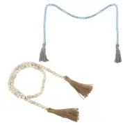 Tassel Garland Blue Beads for Banner Wall Hanging Decor Boho Dreamy Garland