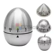 Cooking Tools Kitchen Timer Stainless Steel Egg 60 Minutes Mechanical Alarm Time