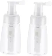 Healeved 2pcs Powder Spray Bottle Clear Container Spray Bottle for Plants Powder Dispenser Plastic Spray Bottle Clear Powder Spray Bottle Baby Powder Bottle Salon Use Spray Bottle Cosmetic
