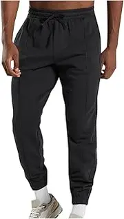 Men's Lightweight Sweatpants Hiking Outdoor Baggy Athletic Pants Drawstring Elastic Waist Tapered Pants with Pockets
