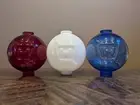 Fenton Red, White, and Blue Glass Harger Lightning Rod Balls RARE