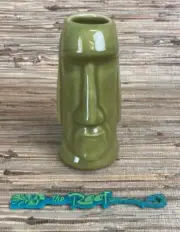 The Reef Moai Tiki Mug Bauer Pottery Caliente Tropics Palm Springs 7" New