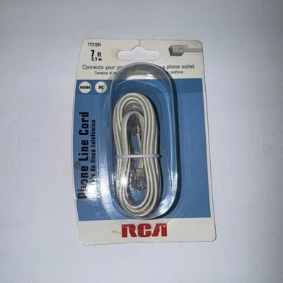 RCA TP210N Phone Line Cord 7 Ft. White 2008 NOS
