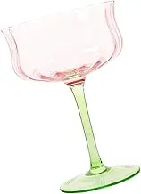 Mikinona Creative Gradient Cocktail Glass Decorative Ribbed Drink Goblet for Parties Bars and Home Use Versatile Wine Glass for Cocktails Elevate Your Drinking