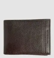 Perry Ellis Portfolio Men's Brown Logo RFID Leather Bifold Card ID Wallet