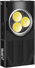 Vortex V7-Black 1100 Lumen Right Angle Magnetic Keychain EDC (Everyday Carry) Flashlight 3 LEDs Type C RGB Signal Side Light