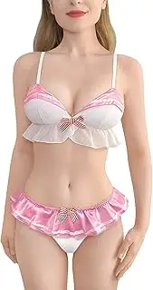 [LittleForBig] Women Magical Girls Nightwear Sexy Sailor Collar Sleeveless Backless Bikini Bra Panties Bikini Set