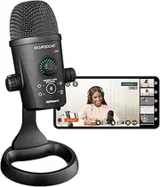 Roland GO:Podcast Video Podcasting Studio for Smartphones | Easy-to-Use Livestreaming System for Podcasters, Vloggers & More | Intuitive Video App | High-Quality USB Microphone | Four Polar Patterns