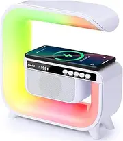 Bluetooth Rechargeable Speaker - Wireless Phone Charging LED Lamp Alarm Clock