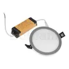 9W 3000k Silver Modern Slim Design Thin Bezel Ceiling Round Panel Down Light CE