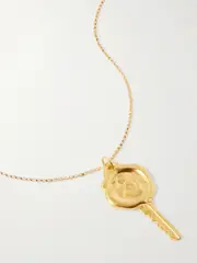 [Alighieri] Alighieri - The Key To The Library Recycled Gold-plated Necklace - One size One size Gold