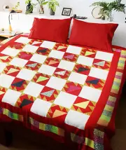 Traditional Patchwork Basket - Scrap style FINISHED QUILT
