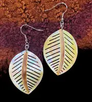 hand crafted Leaf Shell Earrings