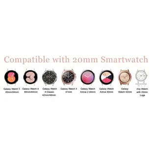SAMSUNG 金屬鏈錶帶珠寶錶帶適用於三星 Galaxy Watch 4/5 Active 2 Gear Sport2