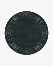 245' Round | Machine Washable Runner Rug | Kid & Pet Friendly | Indoor Rug | Avery Midnight Blue Flatwoven Rug by Architectural Digest | Ruggable