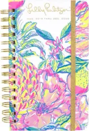 Lilly Pulitzer 2020 Medium 17-Month Hardcover Agenda Planner, Fiesta Bamba
