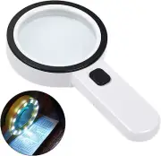 Illuminated 7x LED Handheld Aspheric Magnifier with 1.5 Lens