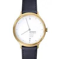 在飛比找Yahoo奇摩購物中心優惠-MONDAINE 瑞士國鐵Helvetica聯名腕錶-白x金
