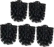 Minkissy Toilet Brush Head Replacement 5pcs Set Firm Dense Bristles Easy Cleaning Perfect for Homes Offices Dormitories