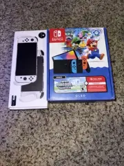 Nintendo Switch - OLED Super Mario Bro Edition W Grip Case NEW