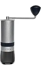 M l Coffee Bean Grinder CNC Stainl Steel Hand Coffee Mill 5 Adjustable Settings Portable Hand Crank Burr Grinder for Drip Coffee/Espr o/French Pr Perfect for Home Office and Silver One Size