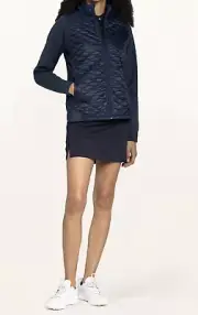 Womens Puma Quilted Cloudspun Navy Jacket Size XS Primaloft Insulation ,