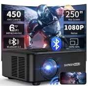 Projector with WIFI and Bluetooth,Native 1080P Projector Movie Projector